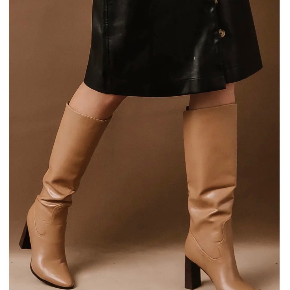 Billini‎ Retta Tan Knee-High Boots Size 6